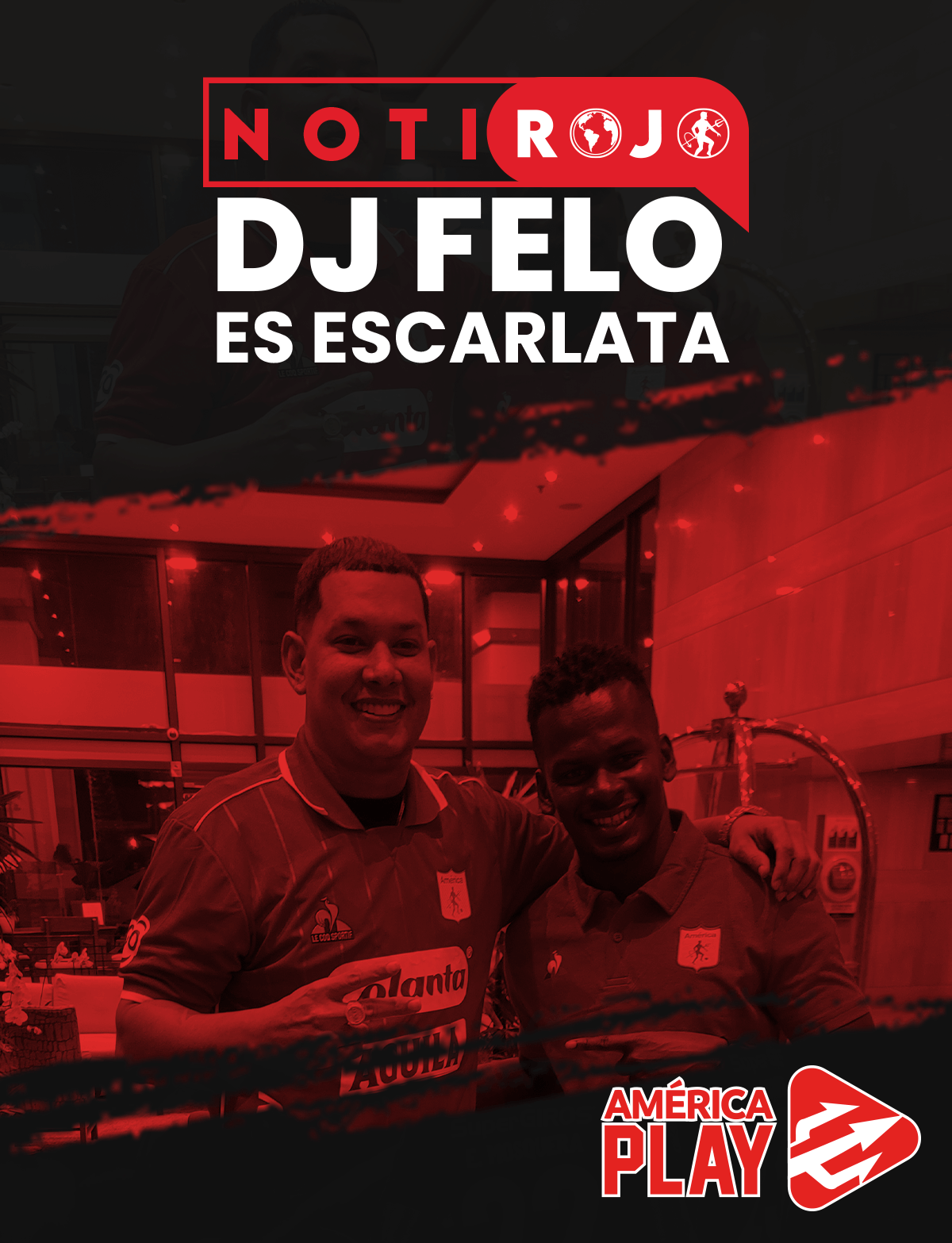 ¡DJ Felo se vistió de rojo escarlata!
