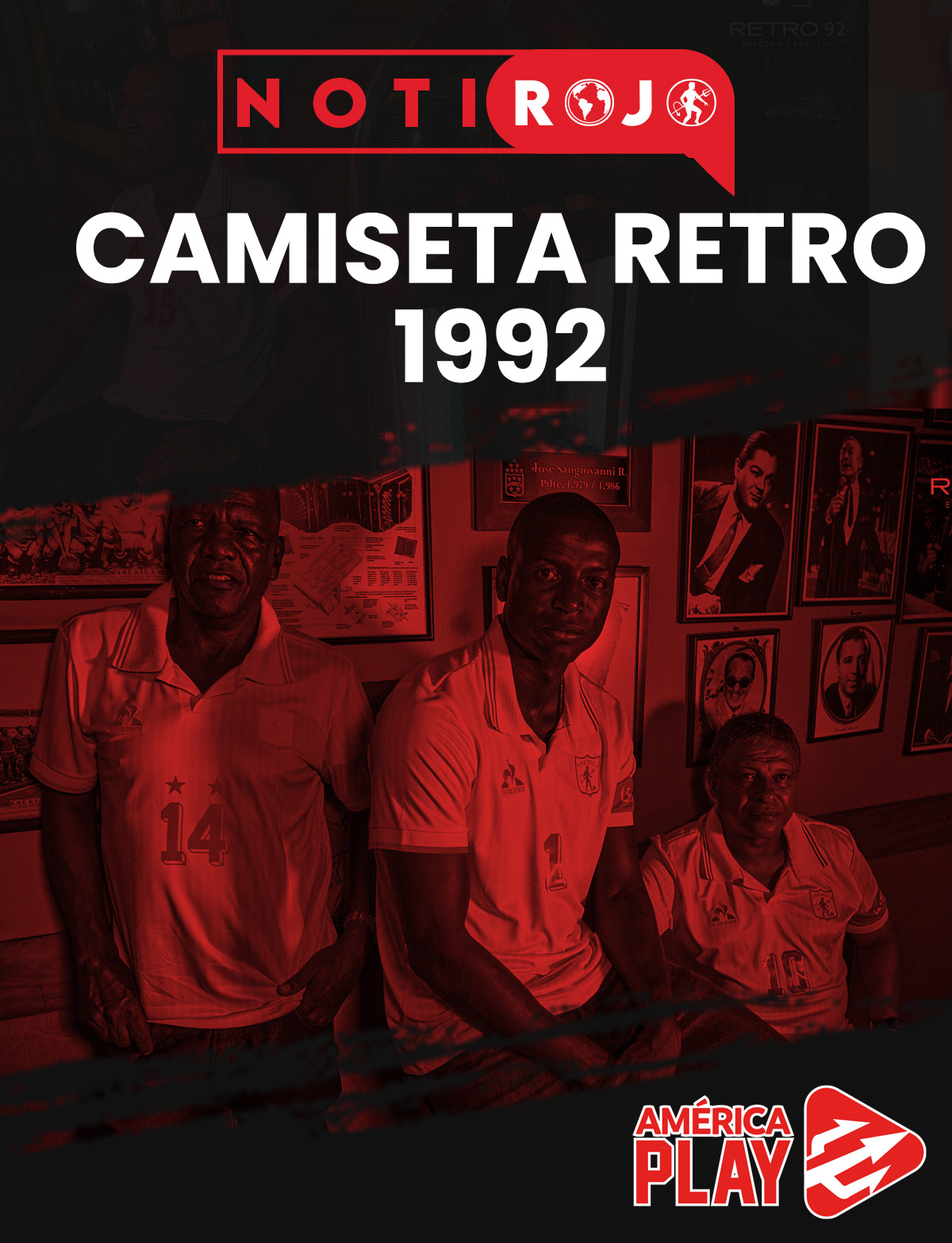NOTI ROJO- DETRÁS DE CÁMARAS CAMISETA RETRO 1992