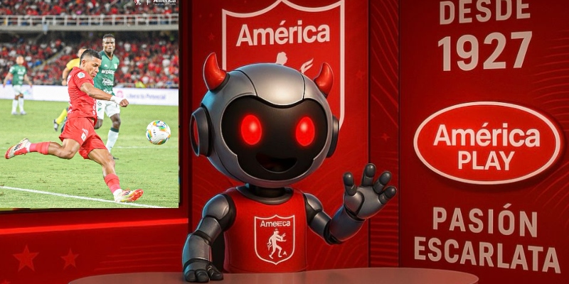 DIAbini festeja la victoria de América de Cali contra su clásico rival | Foto: @AmericadeCali.