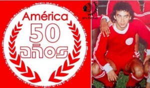 Escudo de América de Cali en conmemoración de sus 50 años | Foto: Datos Americanos.