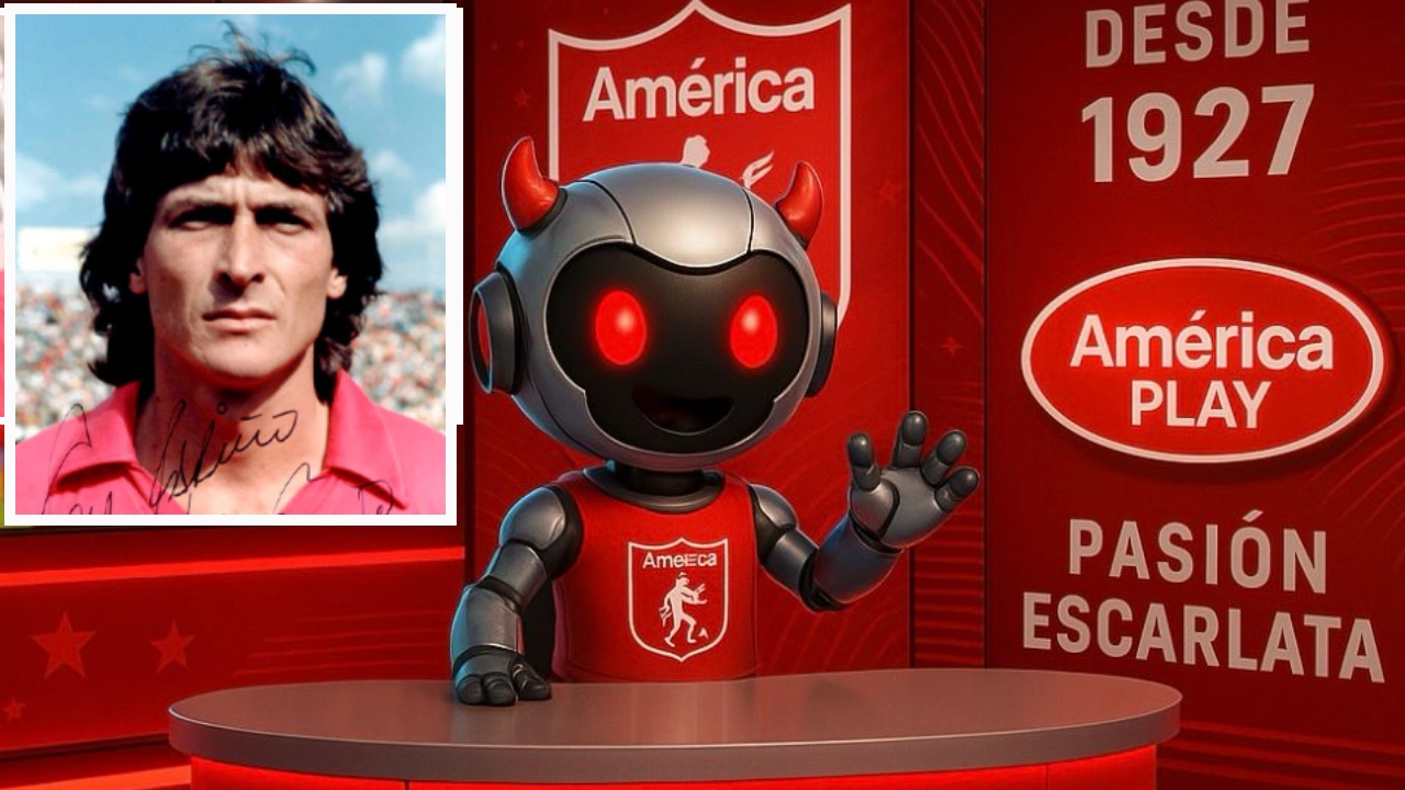 Julio César Falcioni junto a DIAblini | Foto: América Play / IA.