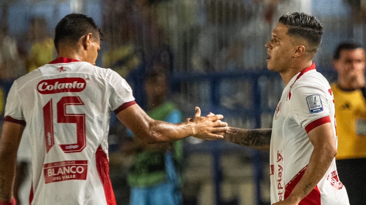 Jugadores de 'la Mechita' en la victoria 0-2 contra Unión Magdalena | Foto: @AmericadeCali.