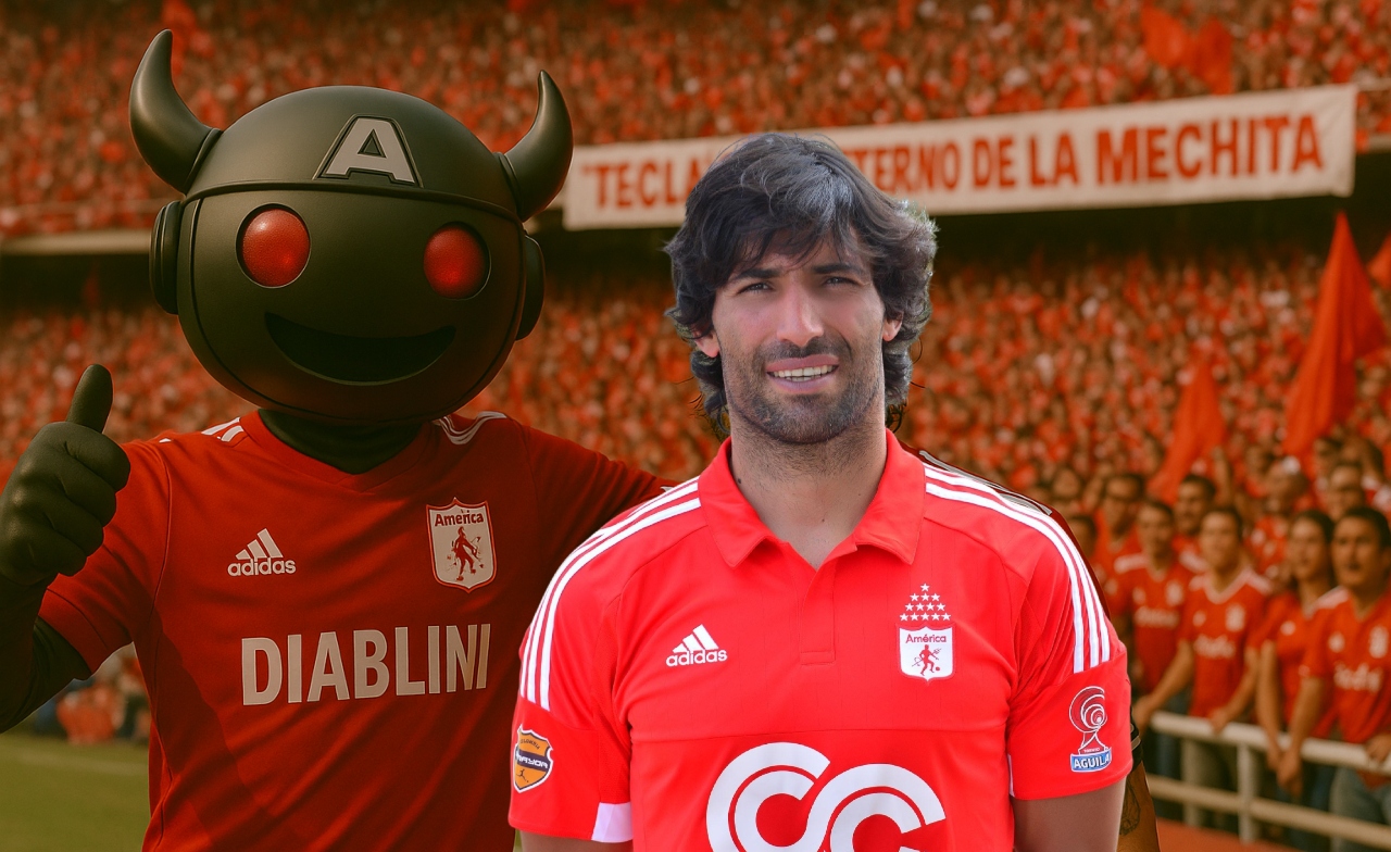 DIAblini y 'Tecla' Farías, ídolo de América de Cali | Foto: IA / América Play.
