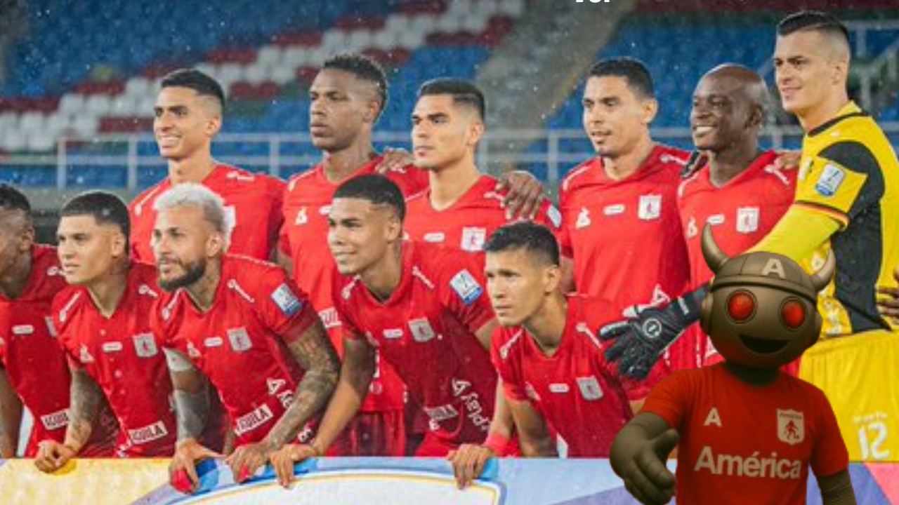 Jugadores de América de Cali en el Pascual Guerrero | Foto: X @AmericadeCali.