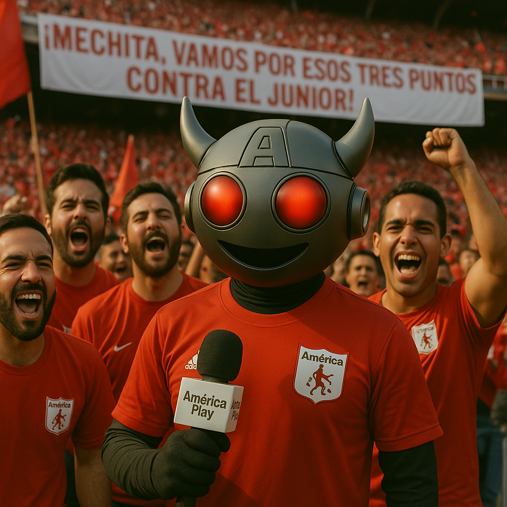 DIAblini e hinchas de América de Cali en el Pascual | Foto: América Play / IA.