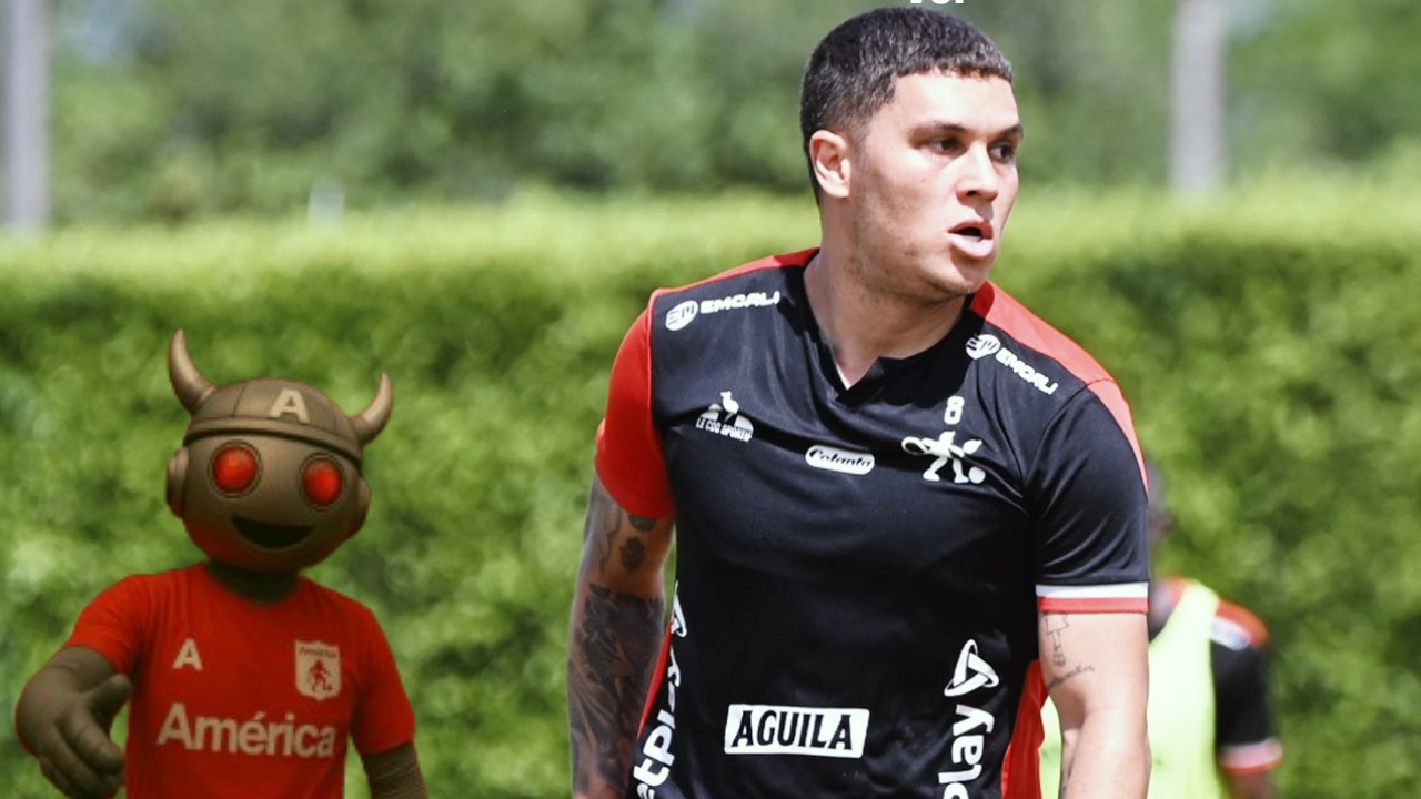 'Juanfer' Quintero en su última sesión de entrenamiento con 'la Mechita' | Foto: @AmericadeCali.