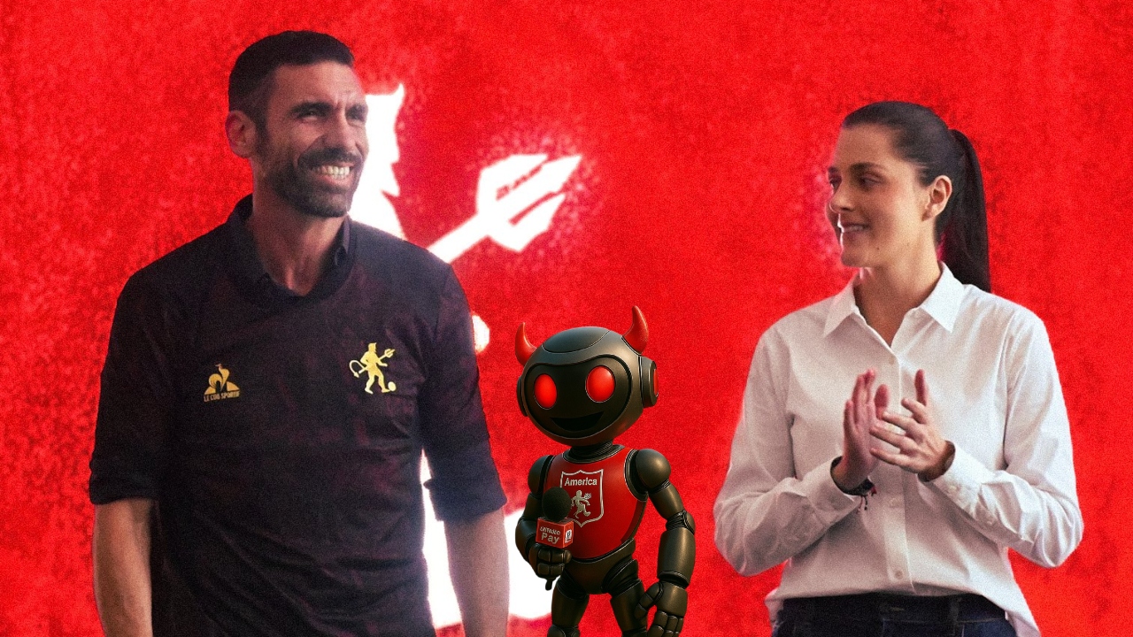 Marcela Gómez y Diego Raimondi, nuevo DT de América de Cali | Foto: X @AmericadeCali.