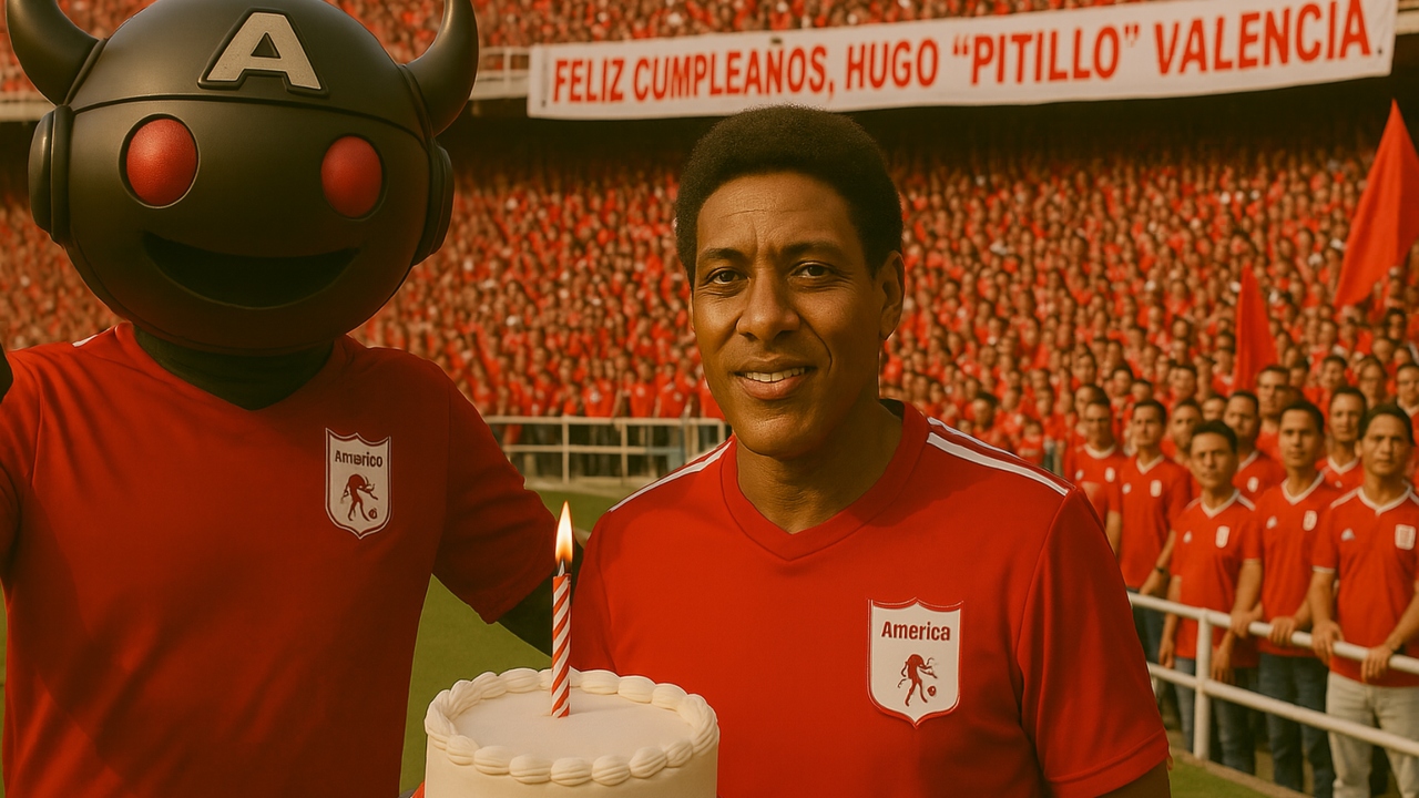 DIAblini y Hugo Valencia, exfutbolista de América de Cali | Foto: IA / América Play.
