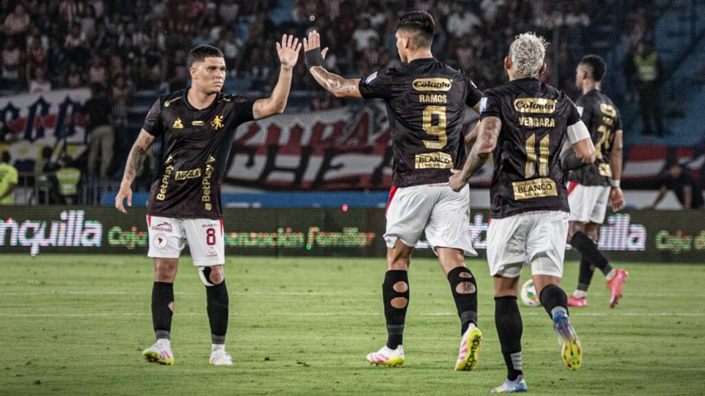 Jugadores de 'la Mecha' en la victoria contra Junior | Foto: X @AméricadeCali.